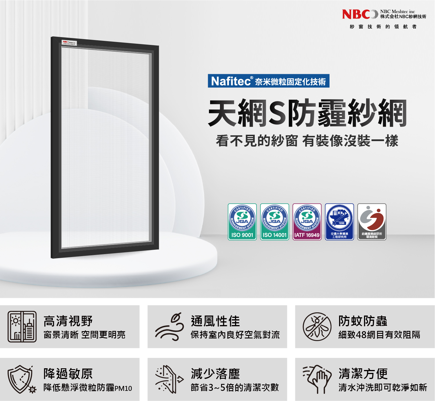 NBC天網S-看不見的紗窗,有裝像沒裝一樣